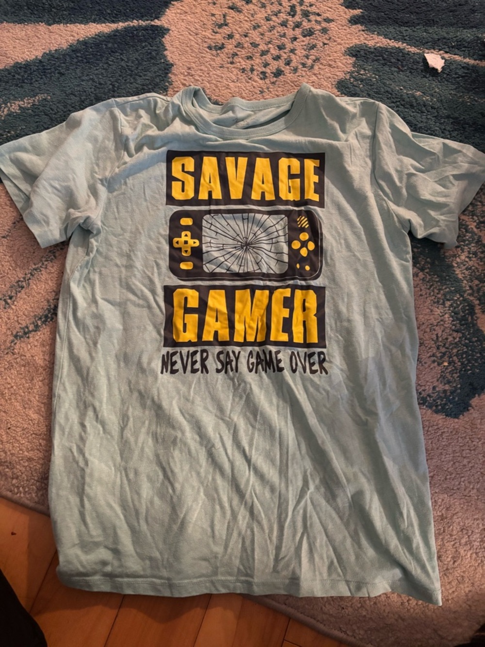 The Children's Place Light Blue "Savage Gamer" Graphic Tee